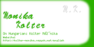 monika kolter business card